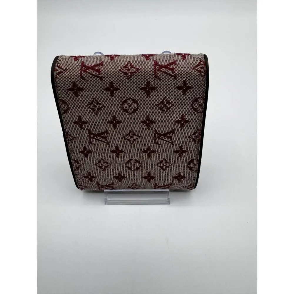 Louis Vuitton Monogram Mini Lin Red Canvas Compact Wallet Bifold Made in France - Picture 2 of 16